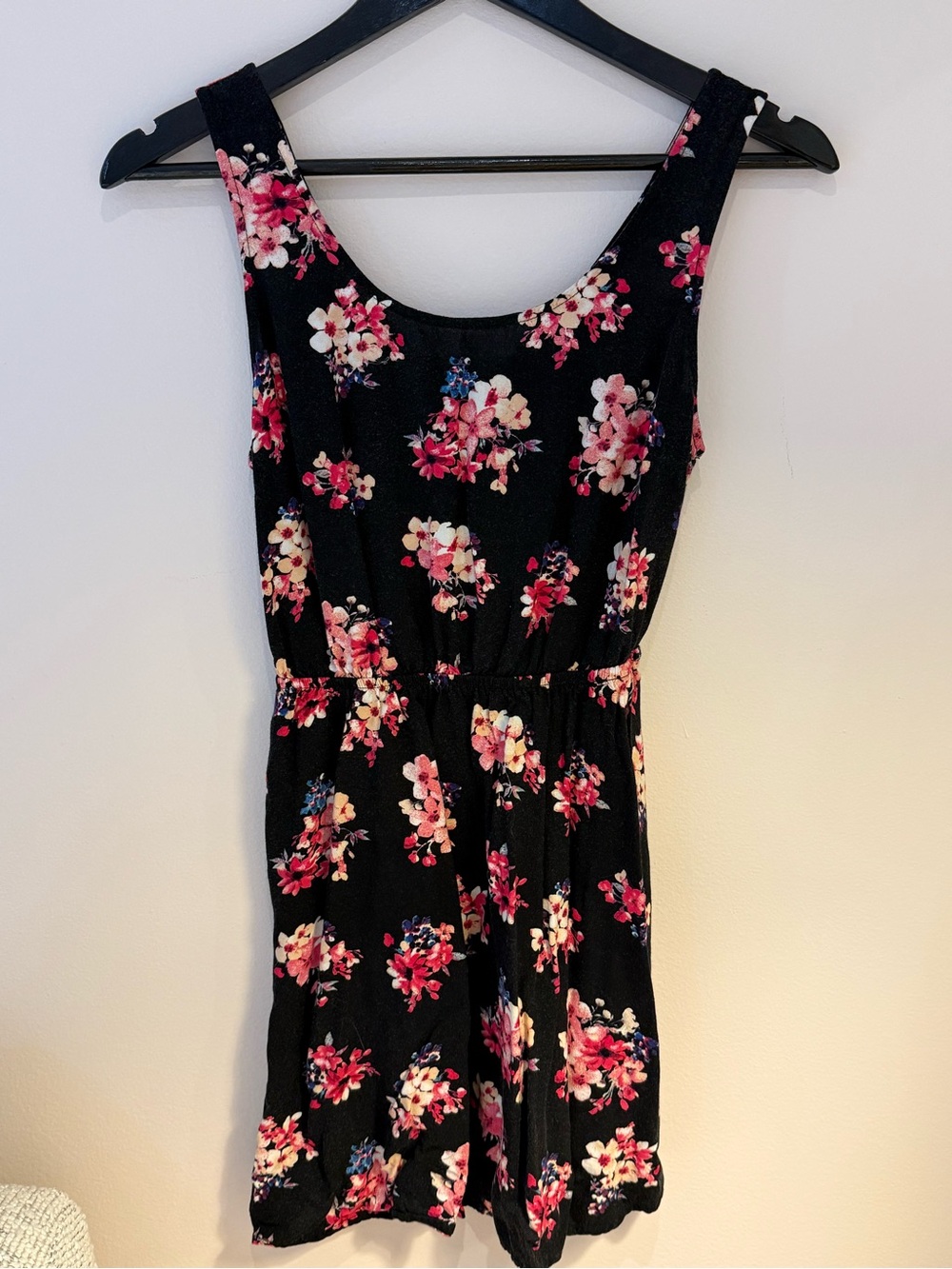 Black Floral Mini Dress